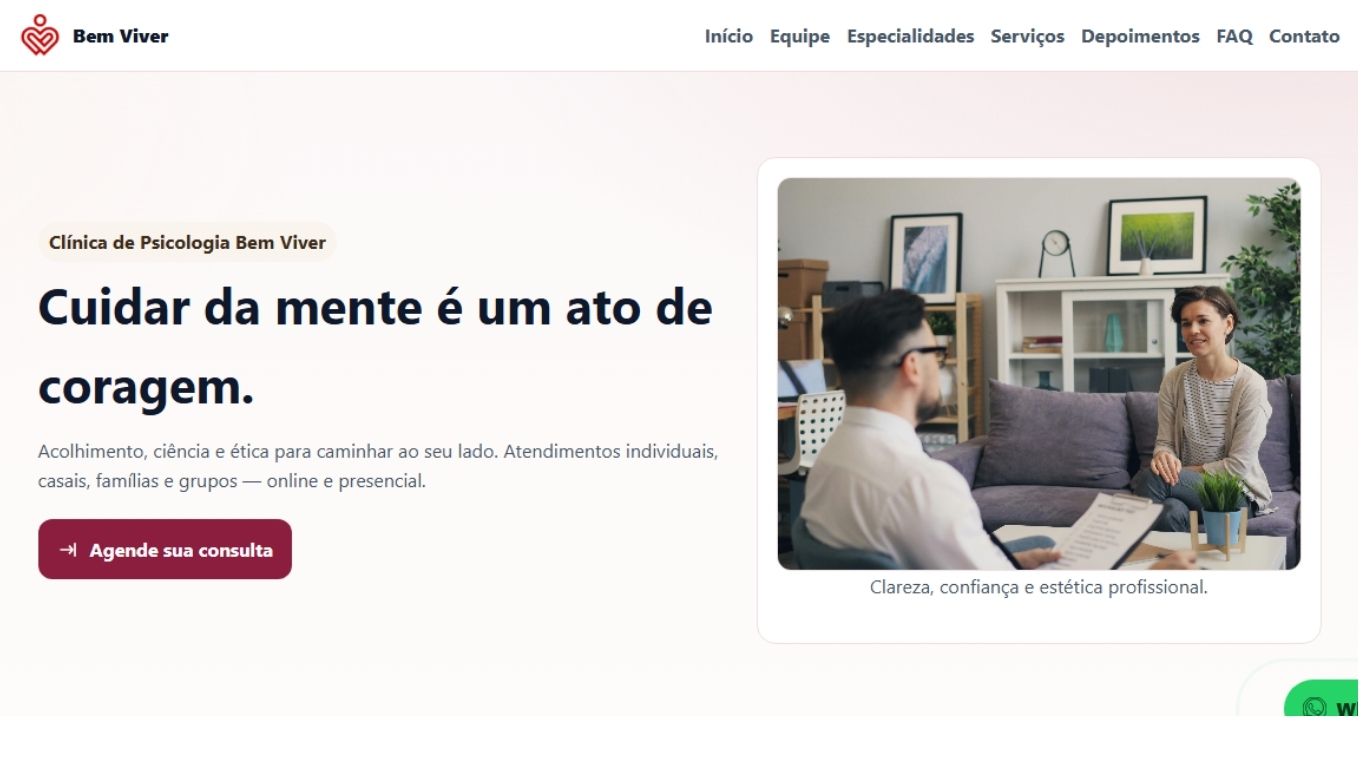 Hero da Clínica de Psicologia